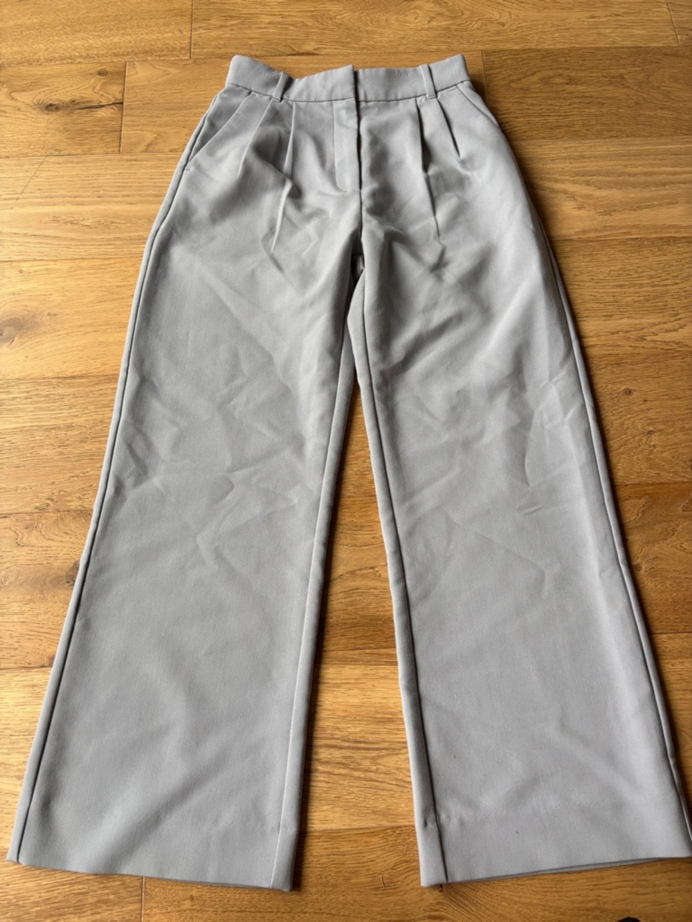 Abercrombie and fitch tailored wide leg pants gray 26/2 short - Picture 3 of 10